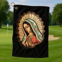 Our Lady Virgen De Guadalupe Mexico Religious Golf Towel thumb 1