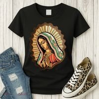 Our Lady Virgen De Guadalupe Mexico Religious Women's T-Shirt thumb 3