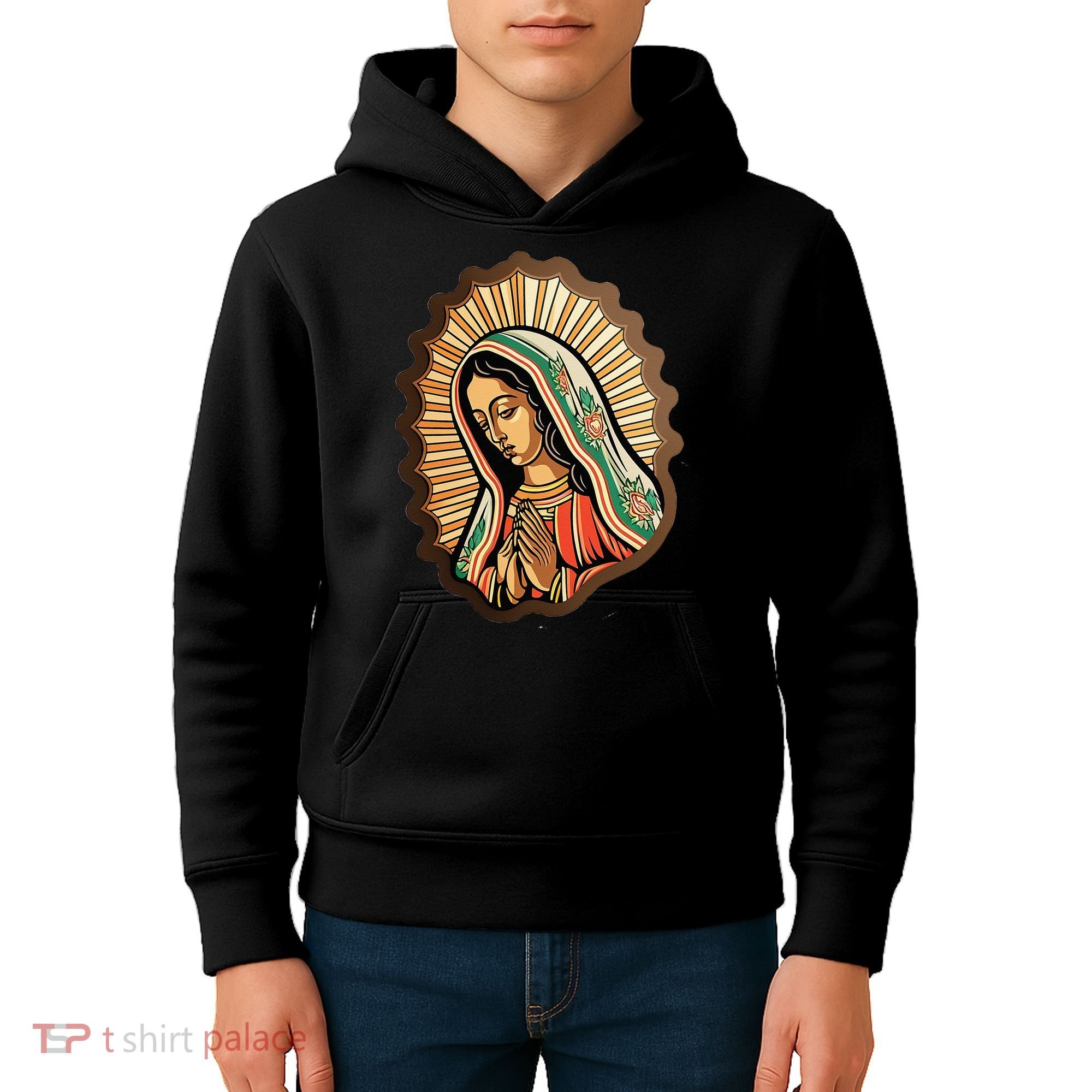 Our Lady Virgen De Guadalupe Mexico Religious Kids Hoodie