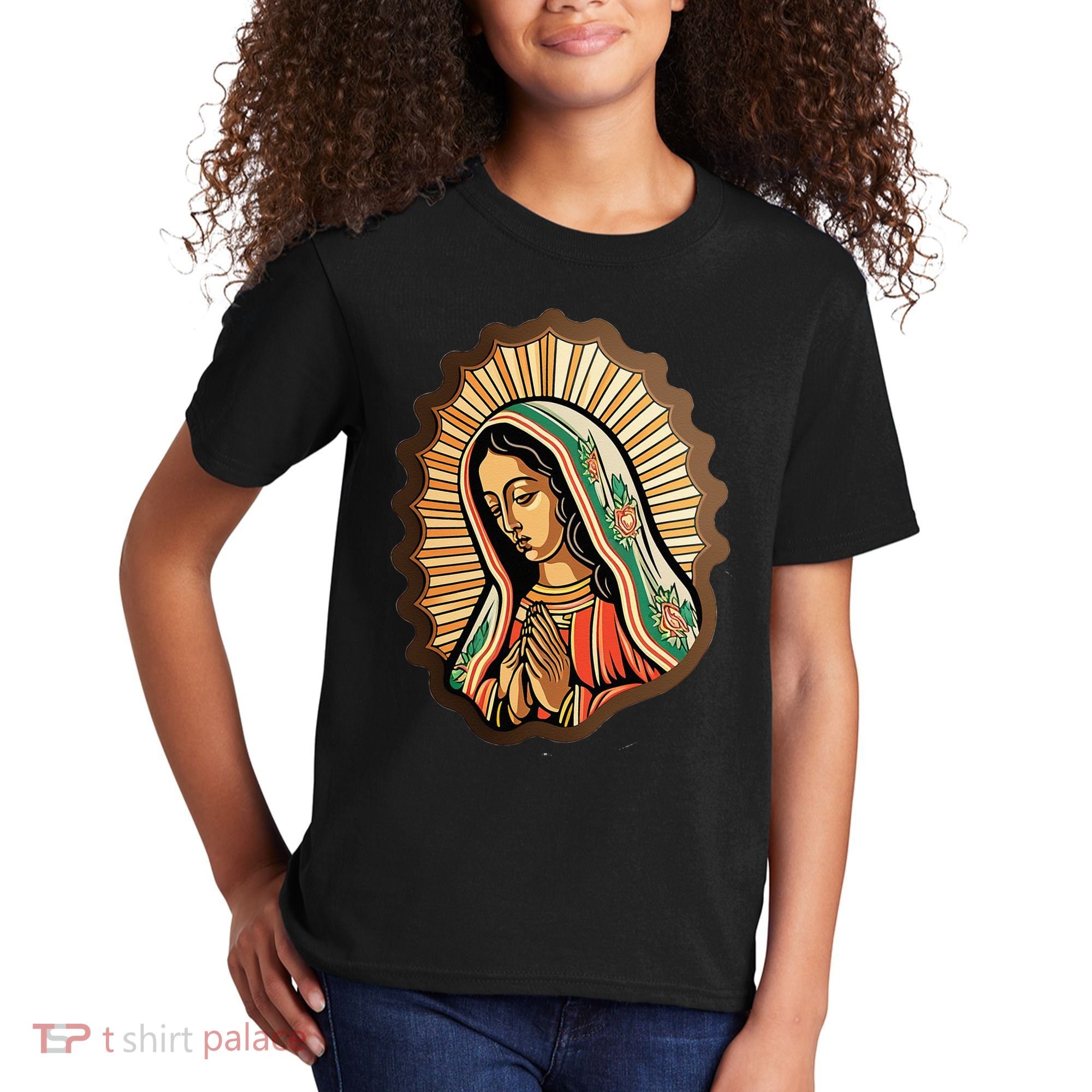 Our Lady Virgen De Guadalupe Mexico Religious Kids T-Shirt