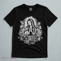 Our Lady Virgen De Guadalupe Virgin Mary Floral Zip Hoodie T-Shirt thumb 5