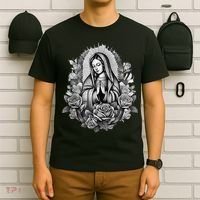 Our Lady Virgen De Guadalupe Virgin Mary Floral Zip Hoodie T-Shirt thumb 6