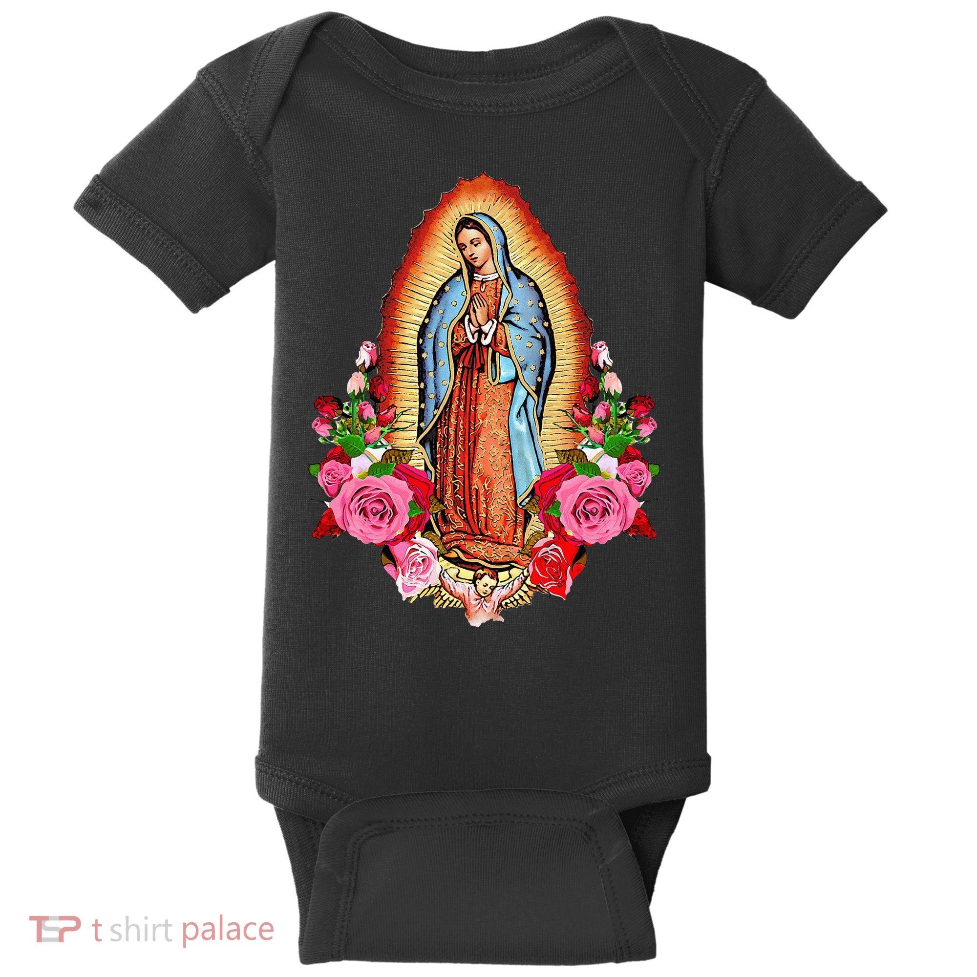 Our Lady Virgen De Guadalupe Virgin Mary Gracias Madre Mía Baby Bodysuit
