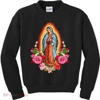 Our Lady Virgen De Guadalupe Virgin Mary Gracias Madre Mía Kids Sweatshirt thumb 0
