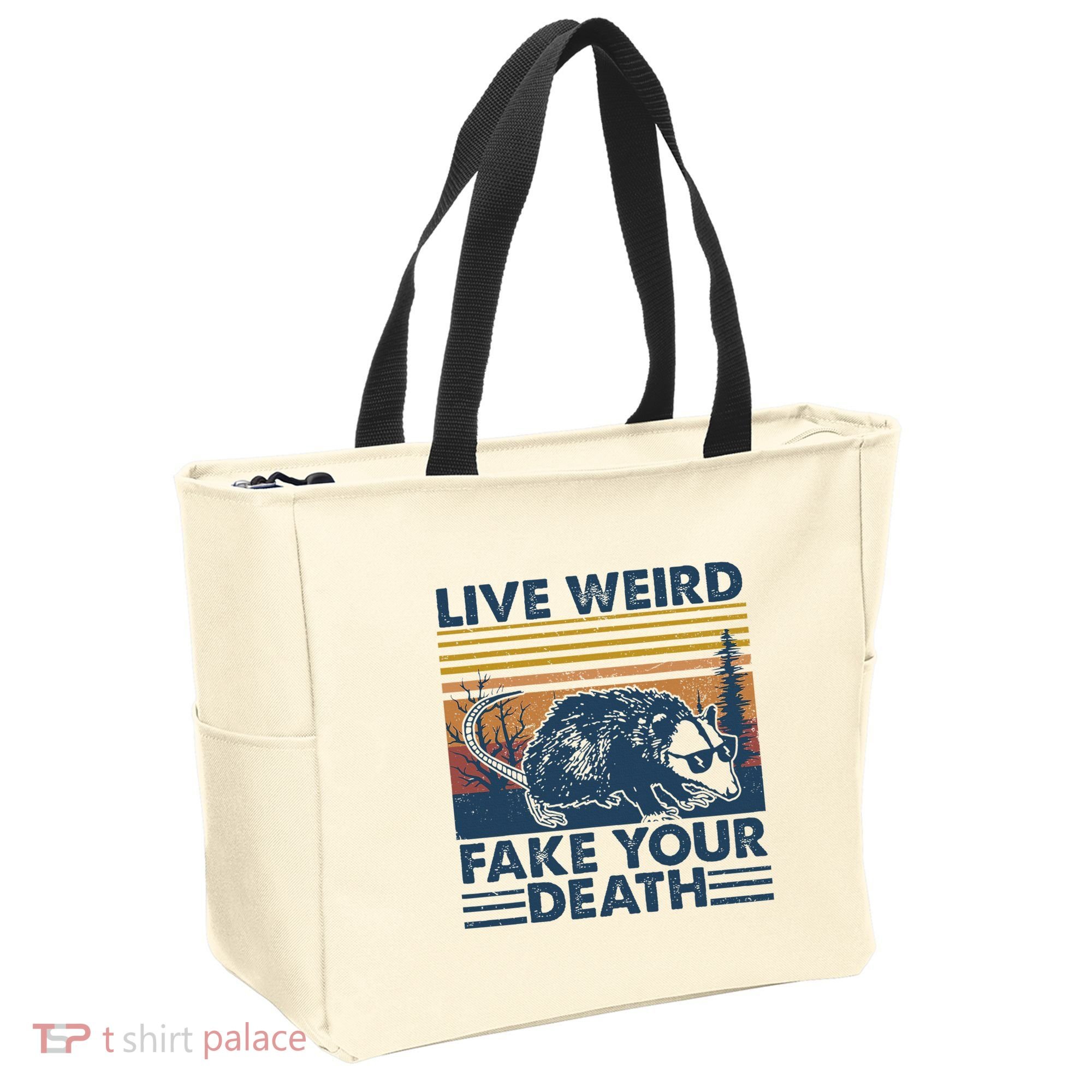 Opossum Live Weird Fake Your Death Tote Bag