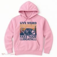 Opossum Live Weird Fake Your Death Hoodie thumb 0