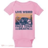 Opossum Live Weird Fake Your Death Baby Bodysuit thumb 0