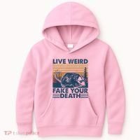 Opossum Live Weird Fake Your Death Kids Hoodie thumb 0