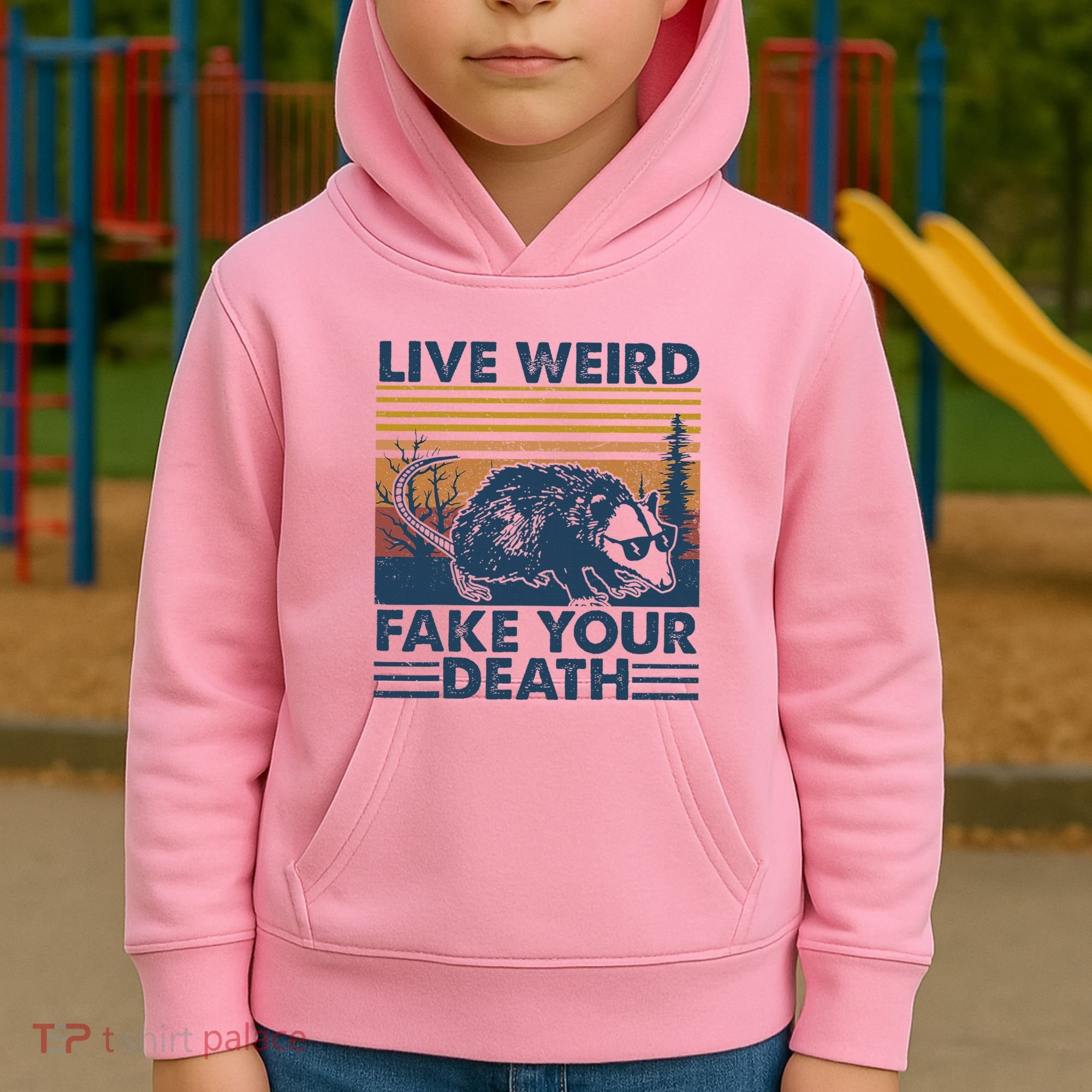 Opossum Live Weird Fake Your Death Kids Hoodie