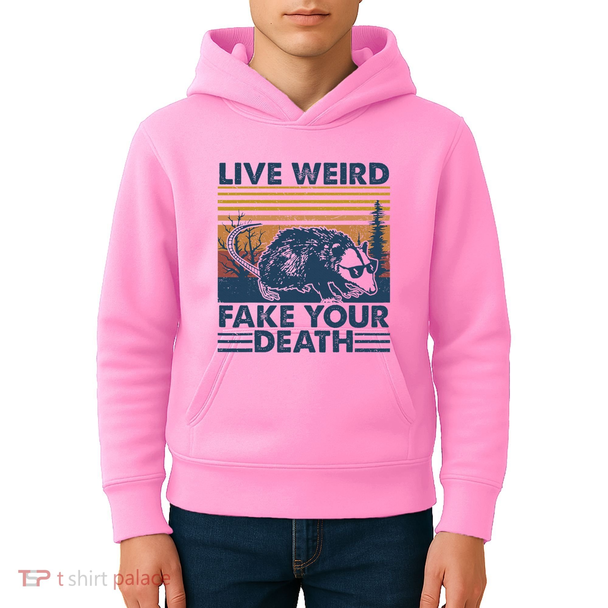 Opossum Live Weird Fake Your Death Kids Hoodie