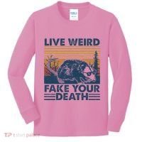 Opossum Live Weird Fake Your Death Kids Long Sleeve Shirt thumb 0