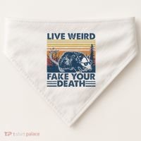 Opossum Live Weird Fake Your Death USA-Made Doggie Bandana thumb 0