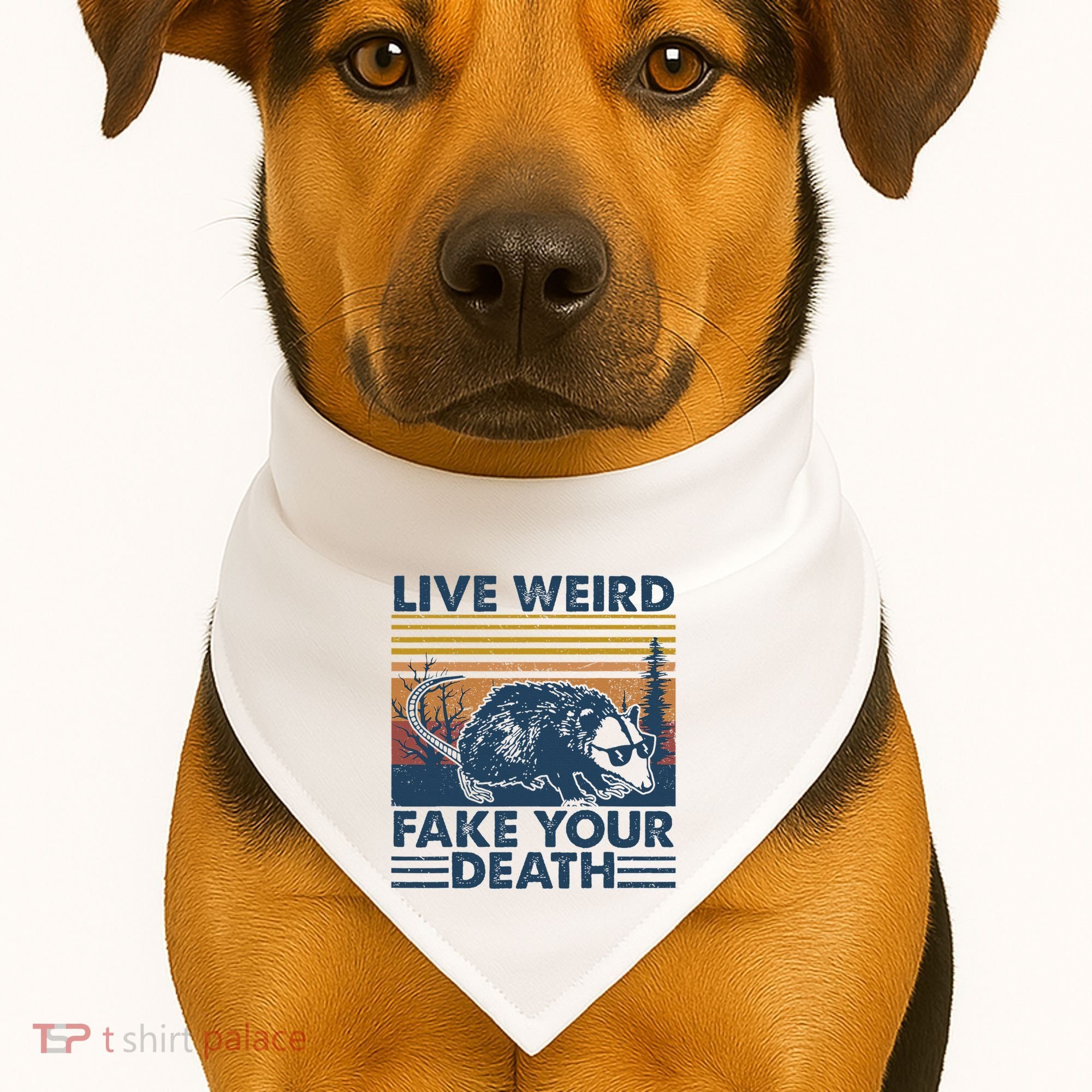 Opossum Live Weird Fake Your Death USA-Made Doggie Bandana