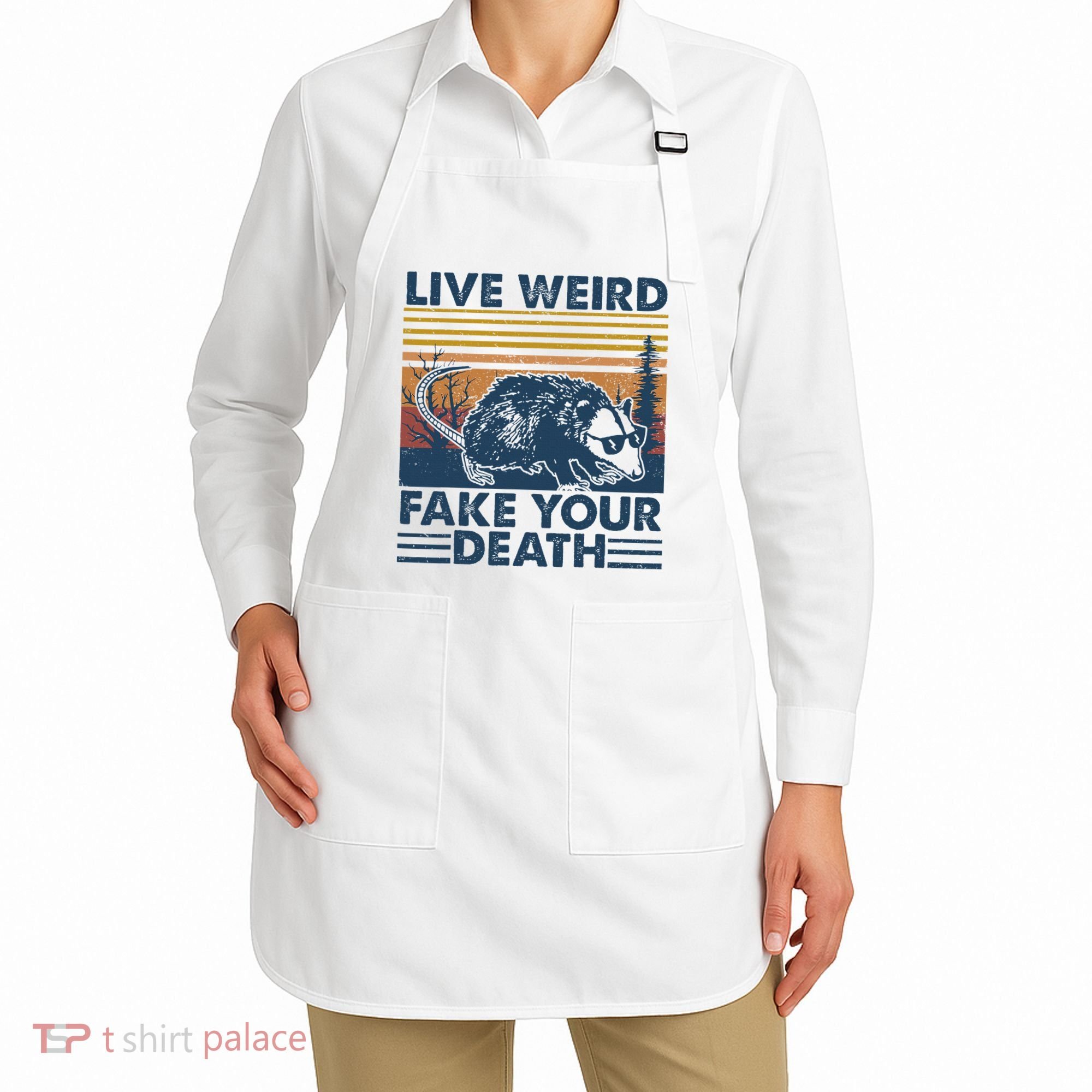 Opossum Live Weird Fake Your Death Apron