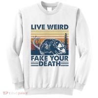 Opossum Live Weird Fake Your Death Sweatshirt thumb 0