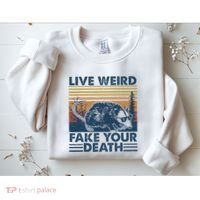 Opossum Live Weird Fake Your Death Sweatshirt thumb 2