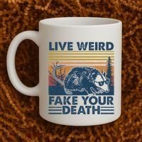 Opossum Live Weird Fake Your Death Coffee Mug thumb 2