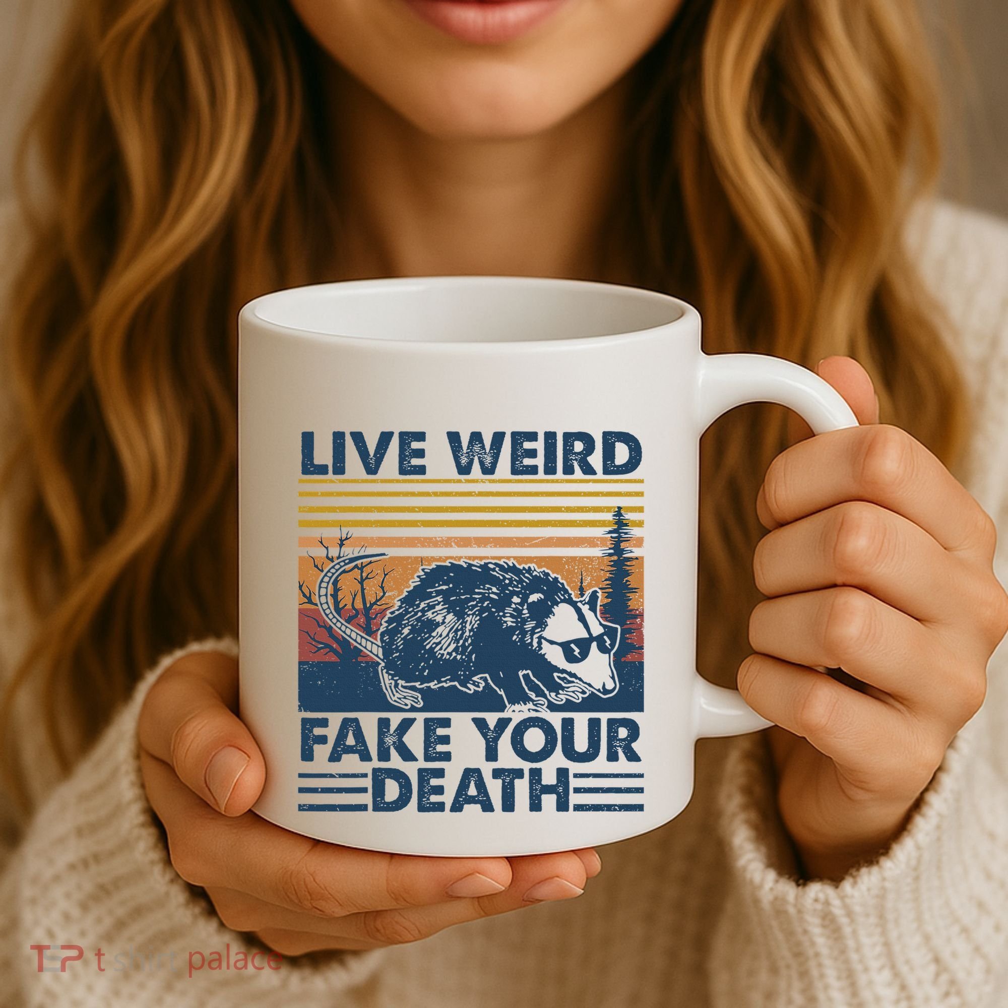 Opossum Live Weird Fake Your Death Coffee Mug