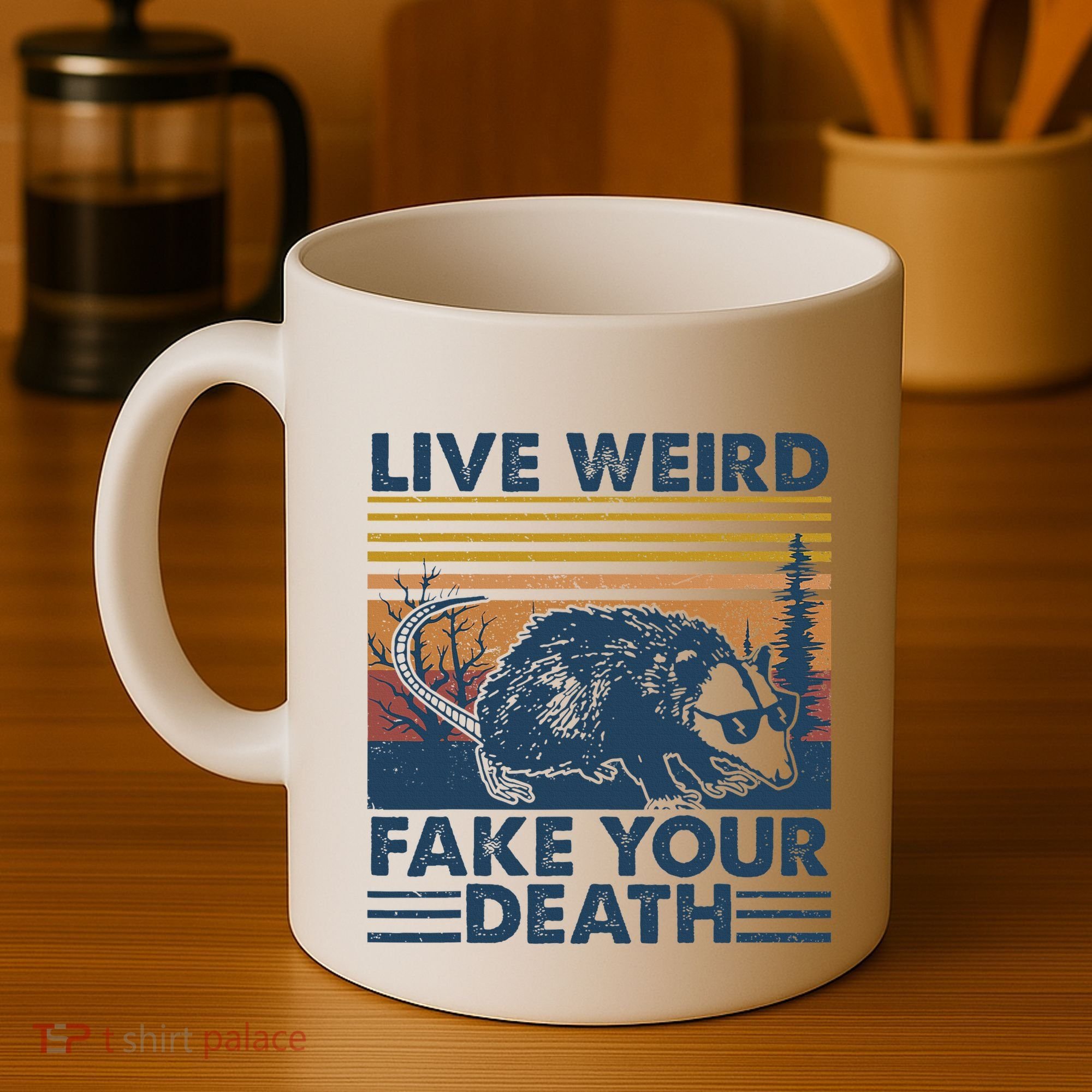 Opossum Live Weird Fake Your Death Coffee Mug