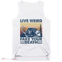 Opossum Live Weird Fake Your Death Tank Top thumb 0