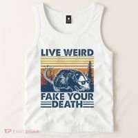 Opossum Live Weird Fake Your Death Tank Top thumb 2