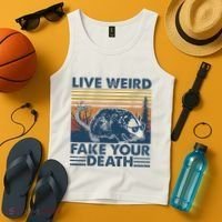 Opossum Live Weird Fake Your Death Tank Top thumb 4