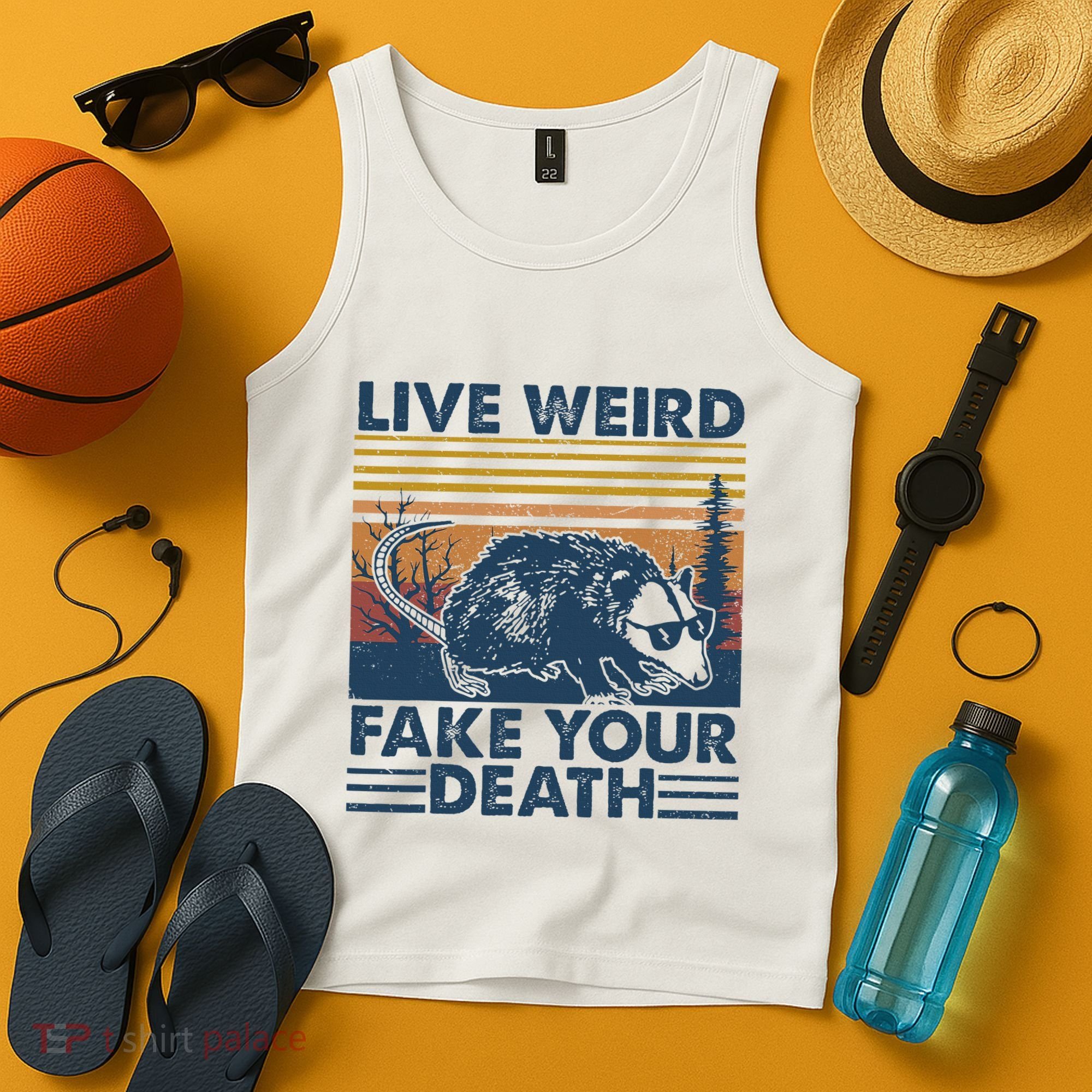 Opossum Live Weird Fake Your Death Tank Top
