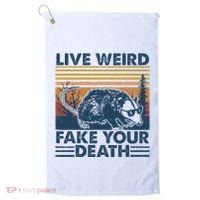 Opossum Live Weird Fake Your Death Golf Towel thumb 0
