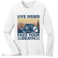 Opossum Live Weird Fake Your Death Women's Long Sleeve Shirt thumb 0