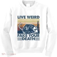 Opossum Live Weird Fake Your Death Kids Sweatshirt thumb 0