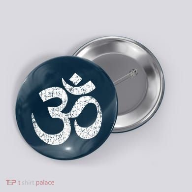 OM AUM Buddhist Zen YOGA Hindu India Button