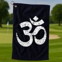 OM AUM Buddhist Zen YOGA Hindu India Golf Towel thumb 1