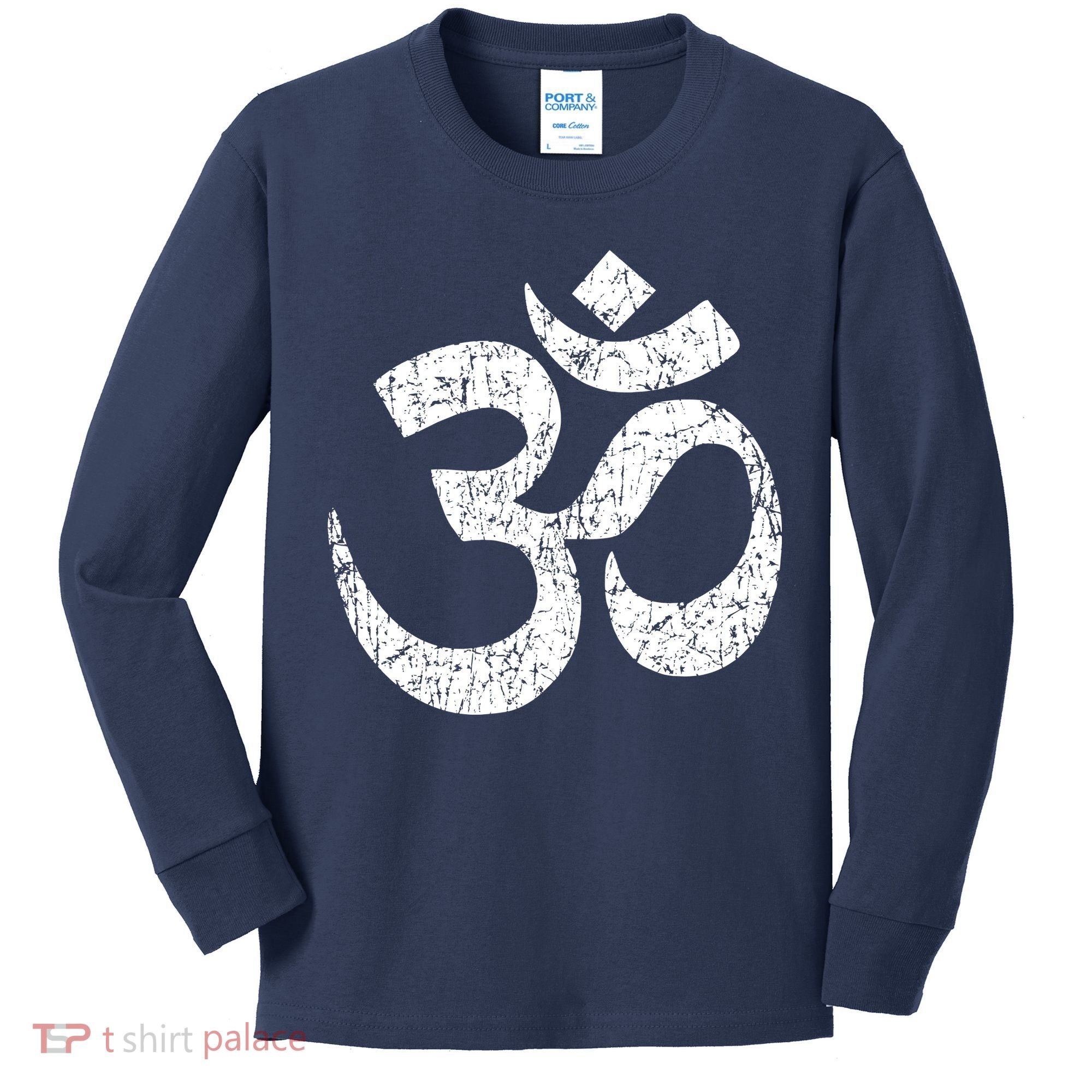 OM AUM Buddhist Zen YOGA Hindu India Kids Long Sleeve Shirt