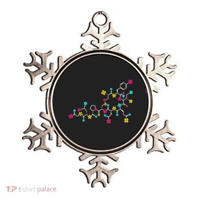 Oxytocin Molecule And Flowers Love Hormone Chemistry Design Ornament