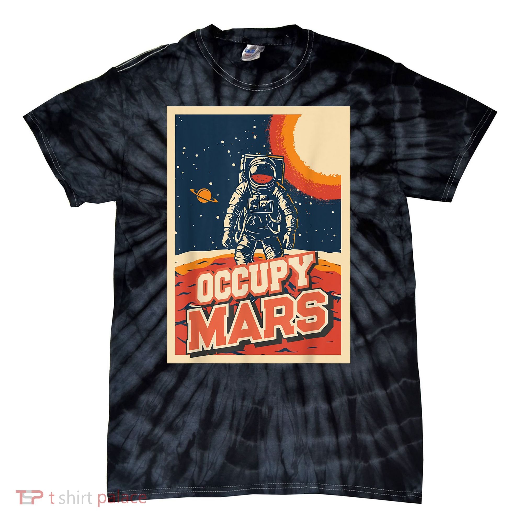 Occupy Mars Aerospace Space Travel Tie-Dye T-Shirt