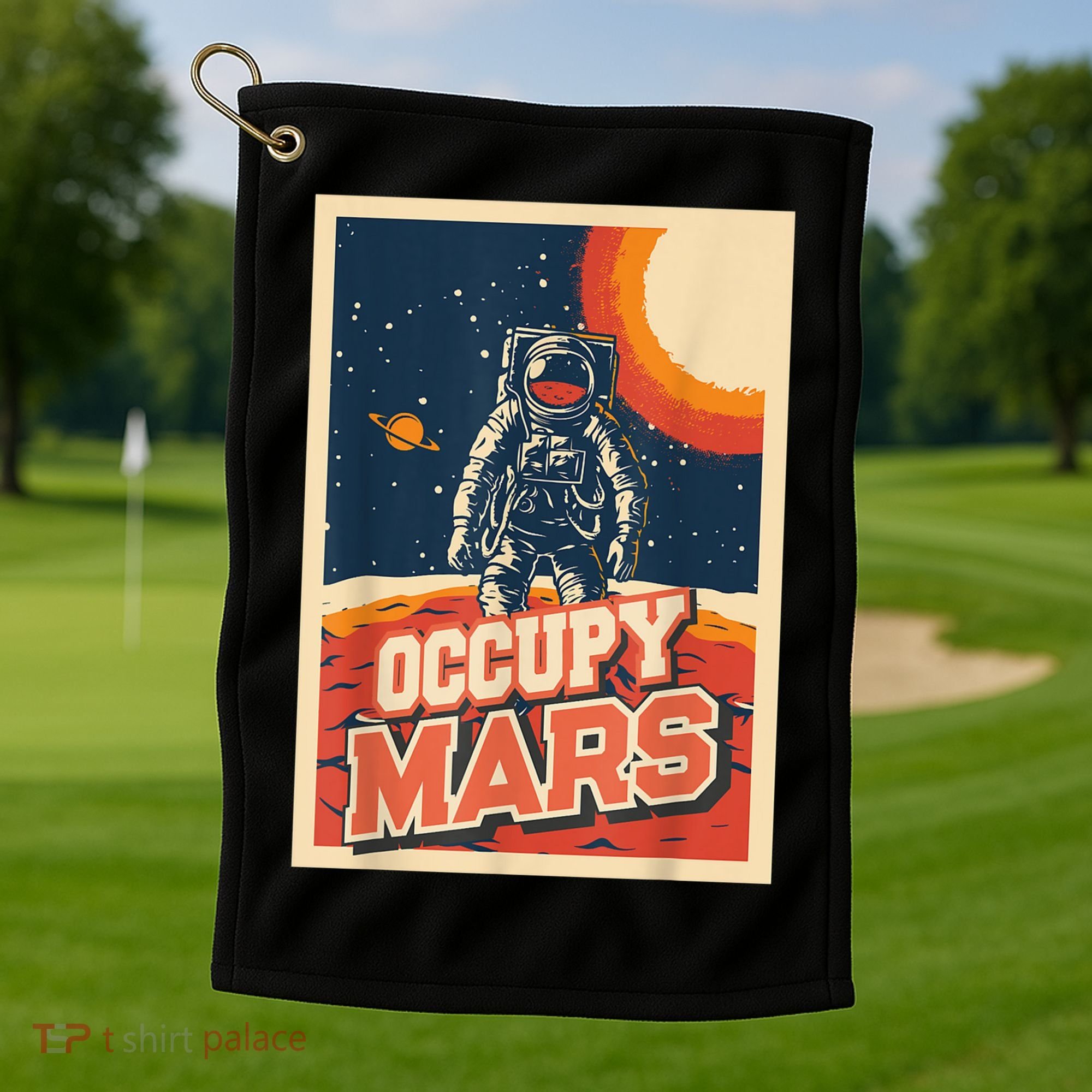 Occupy Mars Aerospace Space Travel Golf Towel