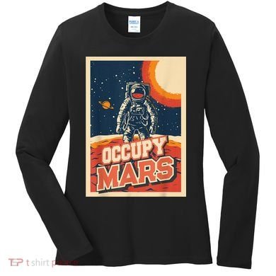 Occupy Mars Aerospace Space Travel Women's Long Sleeve Shirt
