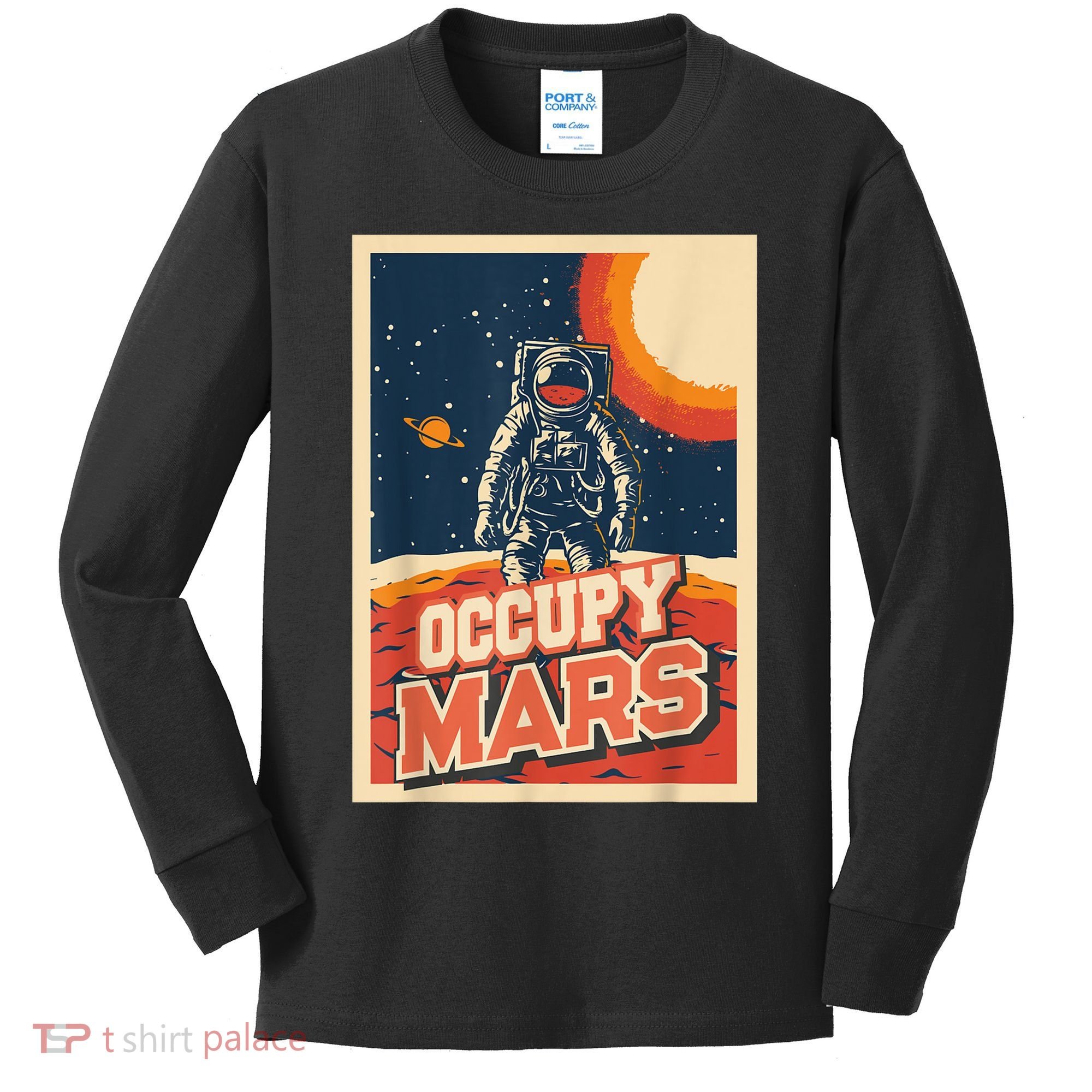 Occupy Mars Aerospace Space Travel Kids Long Sleeve Shirt