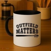 Outfield Matters Baseball Funny Coffee Mug thumb 4