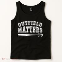Outfield Matters Baseball Funny Tank Top thumb 2