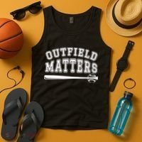 Outfield Matters Baseball Funny Tank Top thumb 4