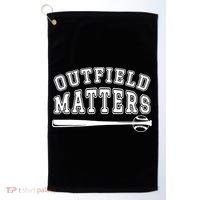 Outfield Matters Baseball Funny Golf Towel thumb 0