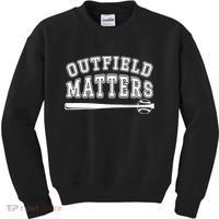 Outfield Matters Baseball Funny Kids Sweatshirt thumb 0
