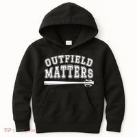 Outfield Matters Baseball Funny Kids Hoodie thumb 0