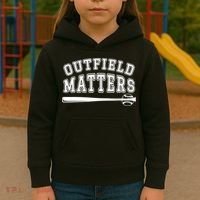 Outfield Matters Baseball Funny Kids Hoodie thumb 3