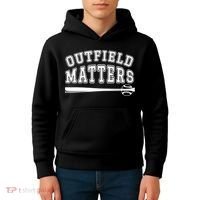 Outfield Matters Baseball Funny Kids Hoodie thumb 4