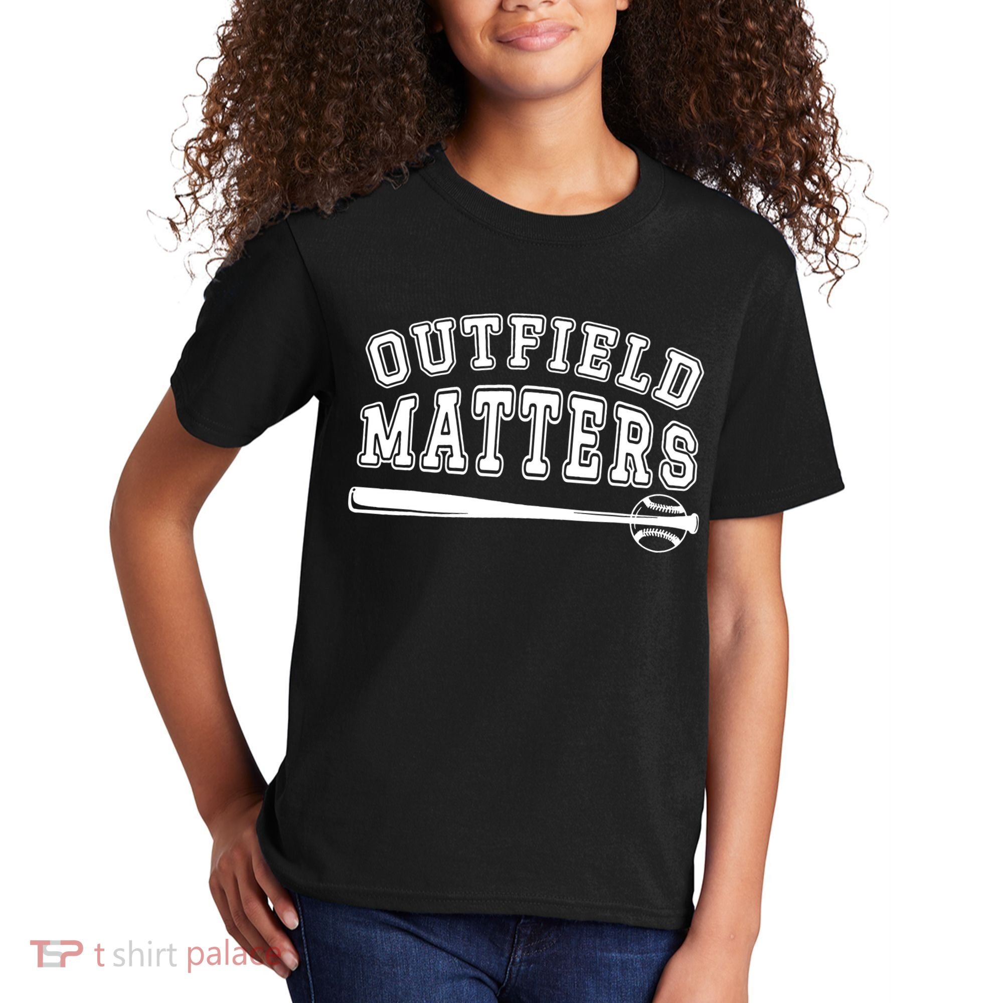 Outfield Matters Baseball Funny Kids T-Shirt