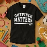 Outfield Matters Baseball Funny Kids T-Shirt thumb 3