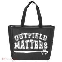 Outfield Matters Baseball Funny Tote Bag thumb 0