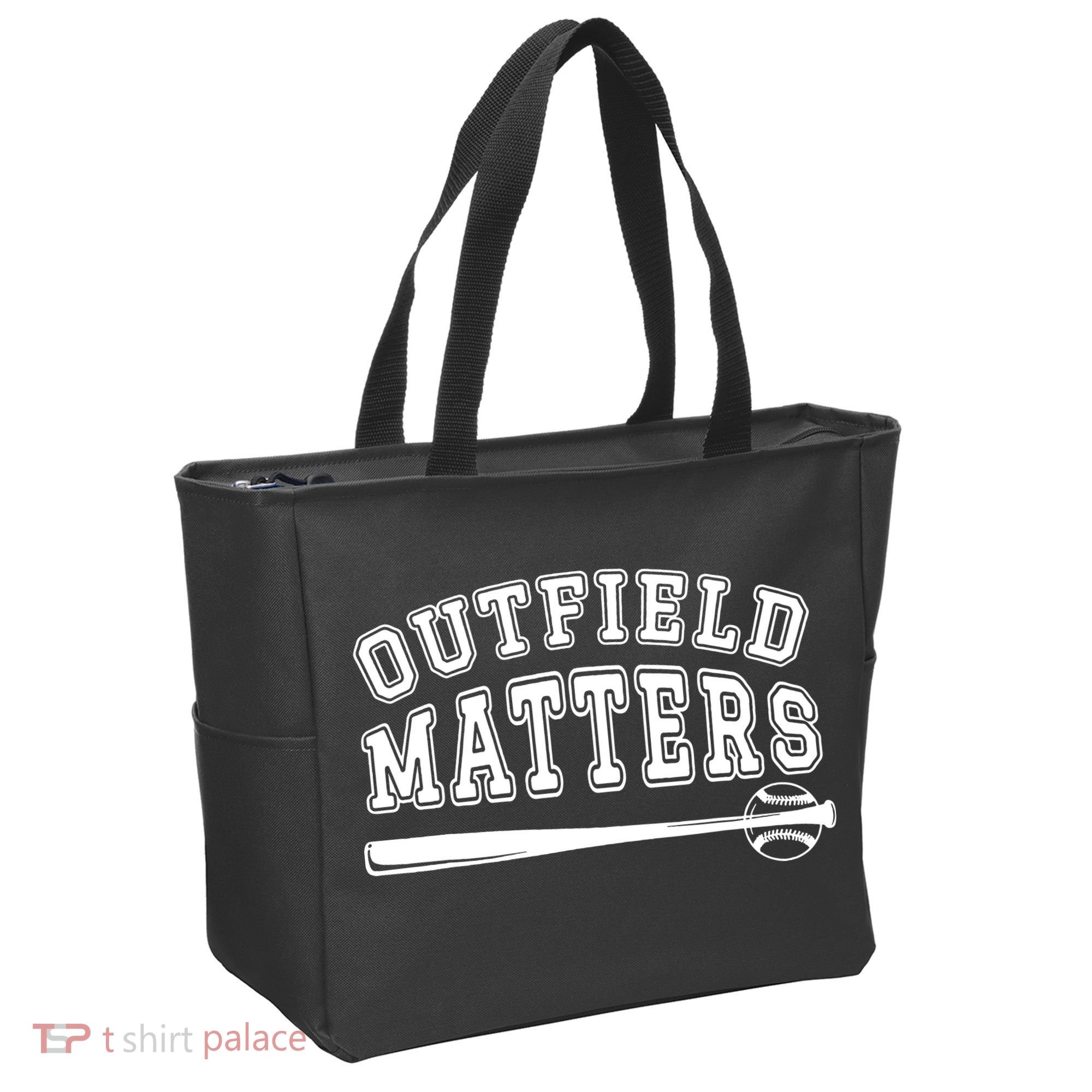 Outfield Matters Baseball Funny Tote Bag